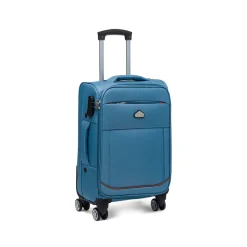 Trolley Bagaglio a mano azzurro in tessuto Romeo Gigli