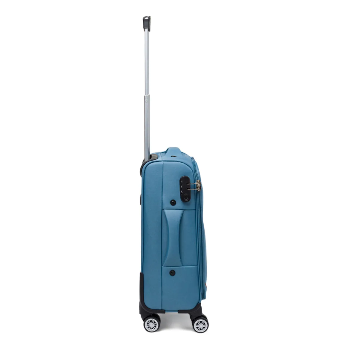 Trolley Bagaglio a mano azzurro in tessuto Romeo Gigli