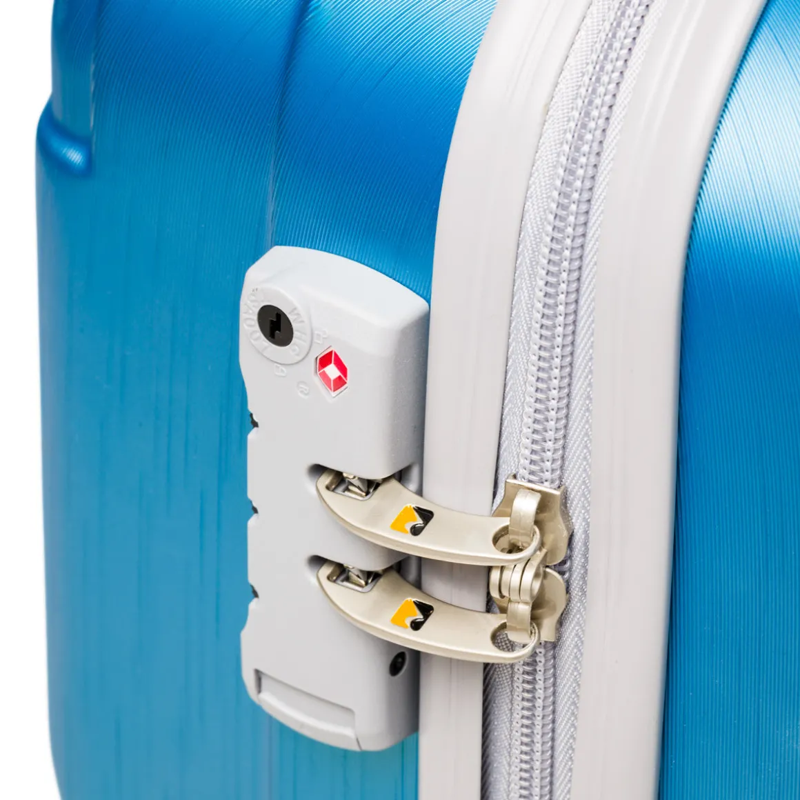 Trolley bagaglio a mano azzurro effetto metalizzato in ABS Ciak Roncato