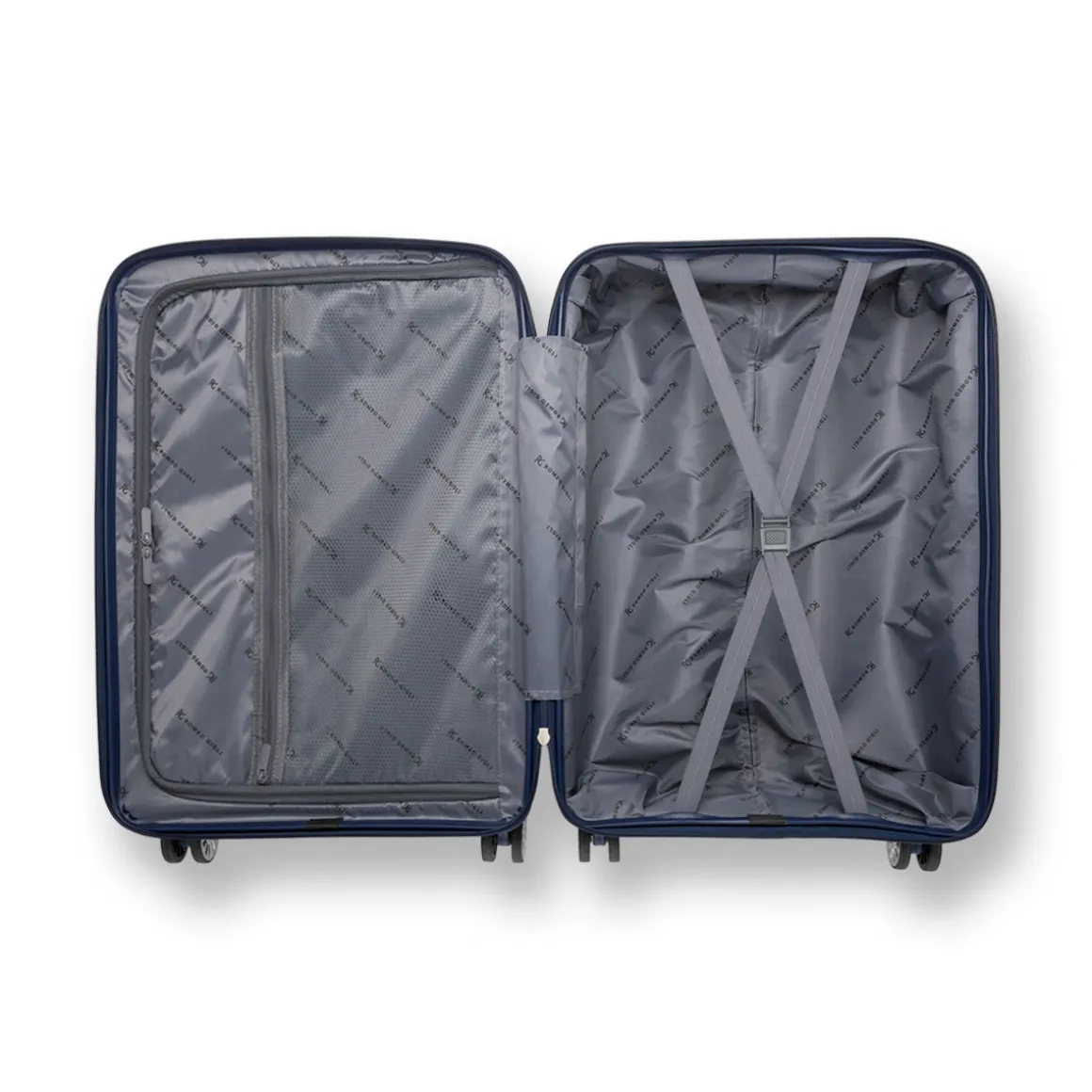 Trolley Bagaglio a mano in abs blu Romeo Gigli