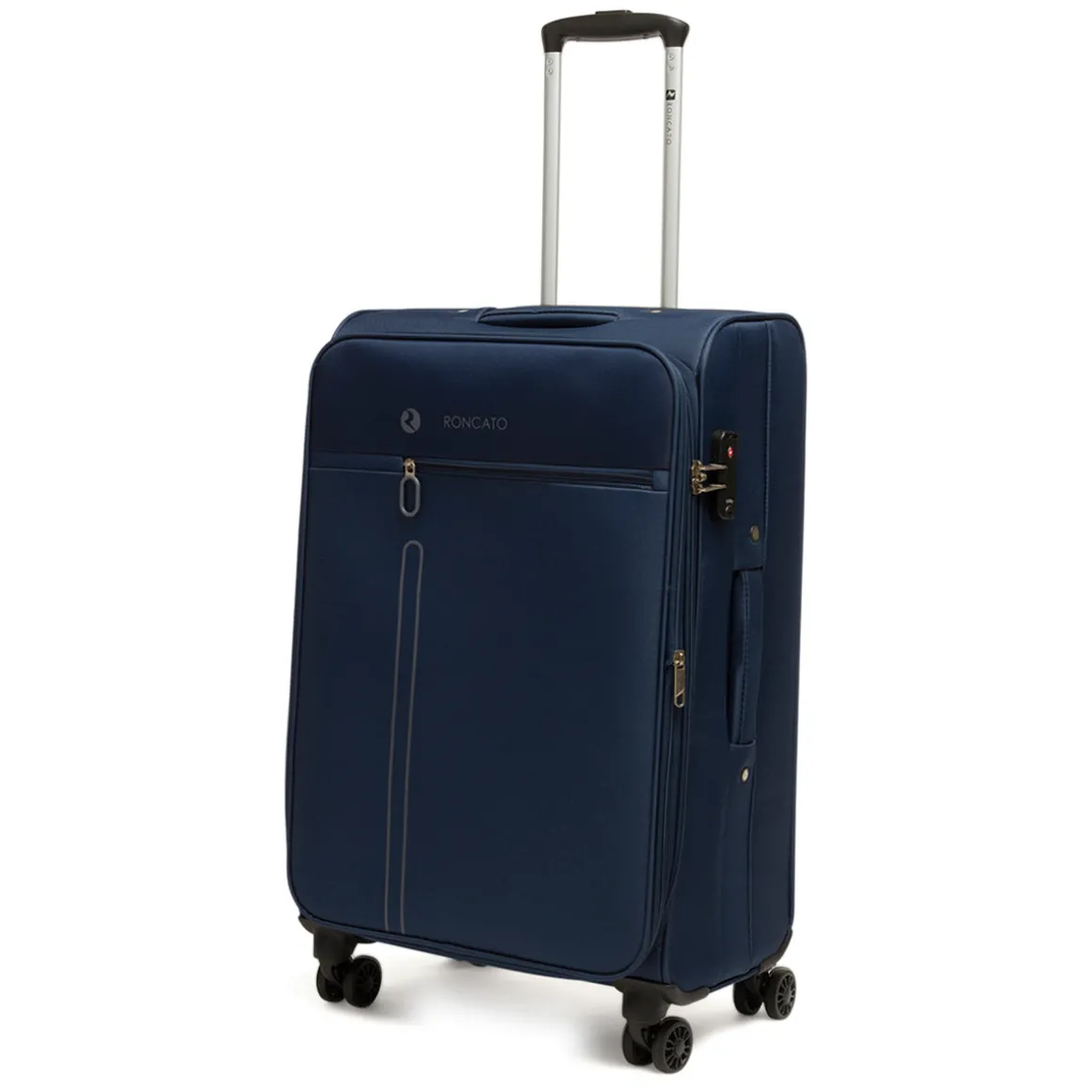 Trolley medio blu navy in tessuto Ciak Roncato