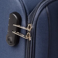 Trolley medio in tessuto blu Govago