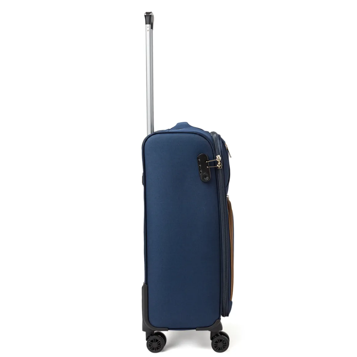 Trolley medio in tessuto blu Govago
