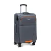 Trolley medio in tessuto grigio Govago