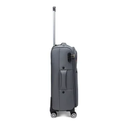 Trolley medio in tessuto grigio Govago