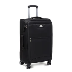 Trolley medio nero in tessuto Valigie Romeo Gigli
