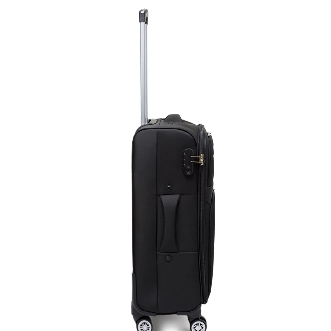 Trolley medio nero in tessuto Govago