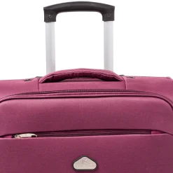 Trolley medio viola da viaggio in tessuto Romeo Gigli