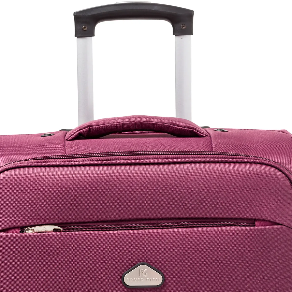 Trolley medio viola da viaggio in tessuto Romeo Gigli