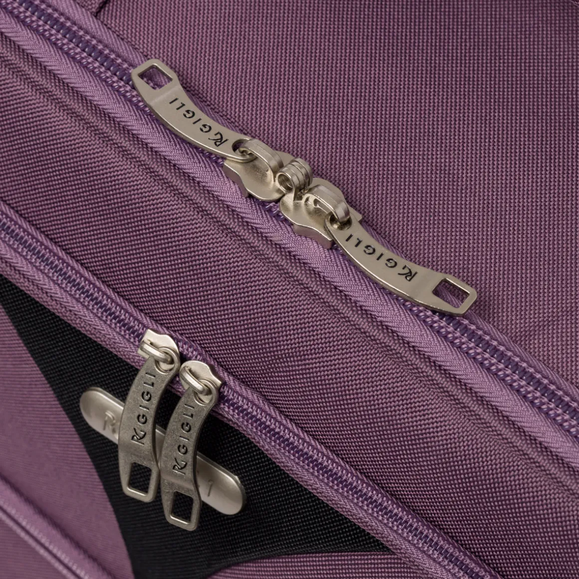 Trolley medio viola in tessuto Romeo Gigli