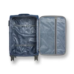 Trolley piccolo blu in tessuto Valigie Romeo Gigli