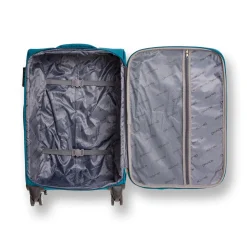 Trolley piccolo blu ottanio in tessuto Govago