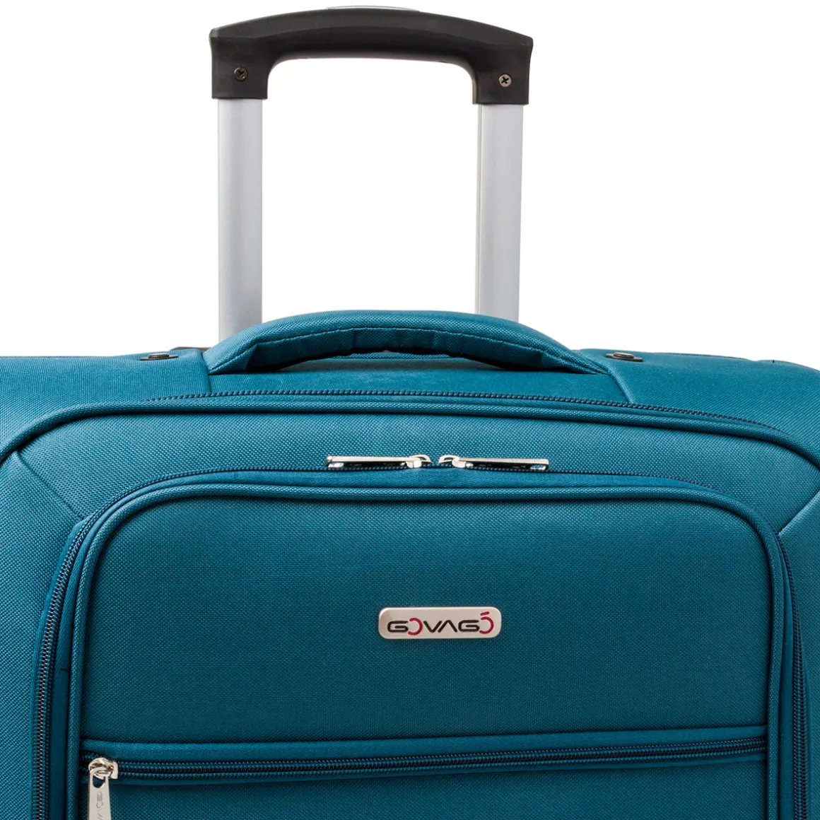 Trolley piccolo blu ottanio in tessuto Govago