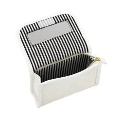 Trousse da Donna Bianca con motivo a quadri Camomilla Milano