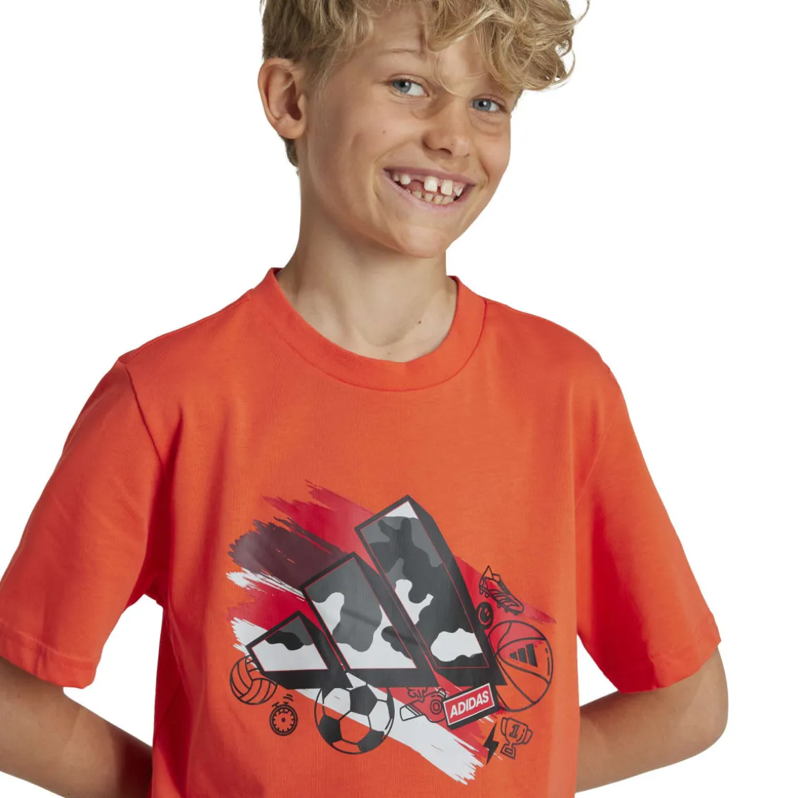 T-shirt bambino arancione Training Graphic Junior adidas