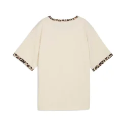 T-shirt beige da Donna con rifiniture leopardate ESS GRAPHIC Puma