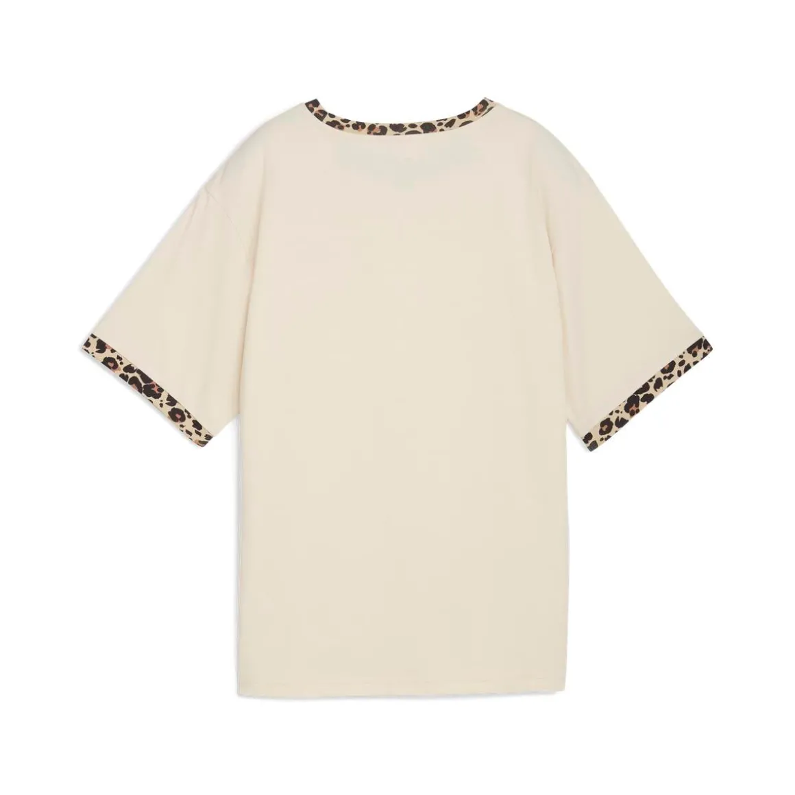 T-shirt beige da Donna con rifiniture leopardate ESS GRAPHIC Puma