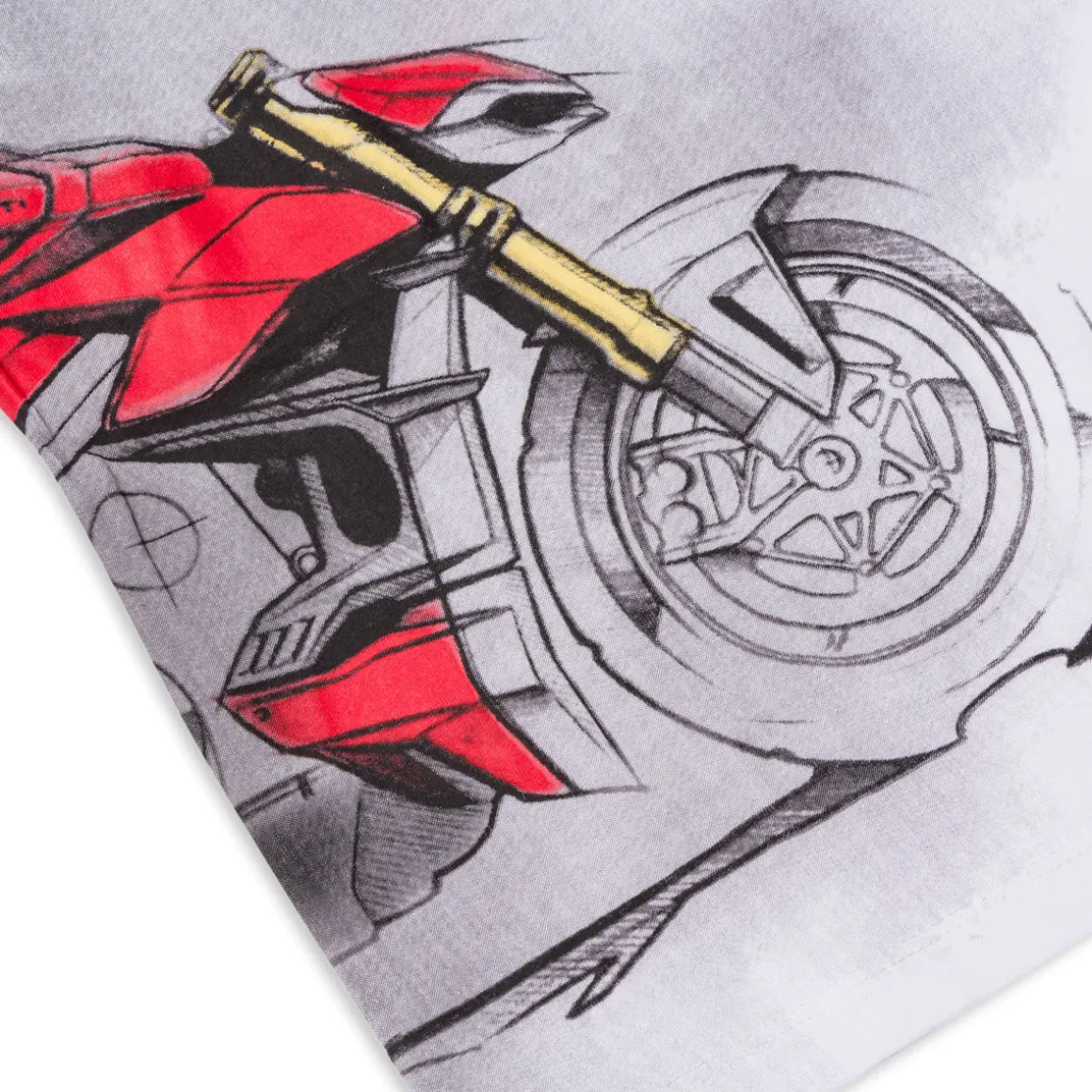 T-shirt bianca da bambino e ragazzo Ducati Corse con stampa motocicletta