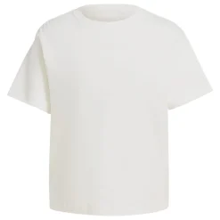 T-shirt bianca da donna con logo a contrasto sul retro adidas