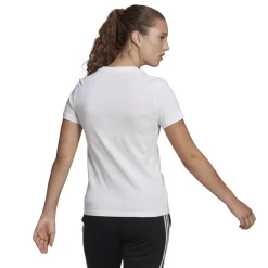 T-shirt bianca da donna con logo adidas Essentials Slim Logo