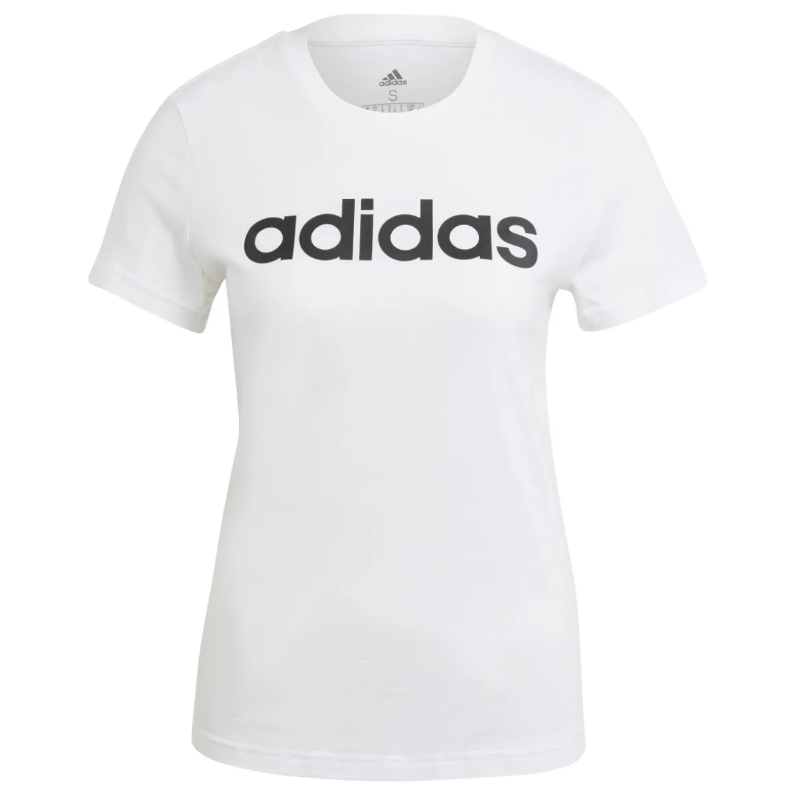 T-shirt bianca da donna con logo adidas Essentials Slim Logo