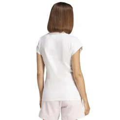 T-shirt bianca da Donna in cotone con logo adidas