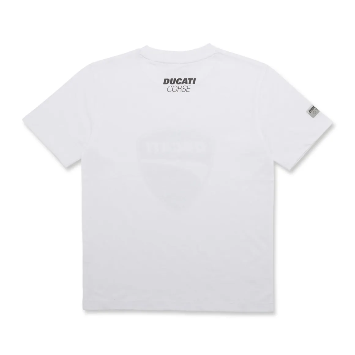 T-shirt bianca da ragazzo Ducati Corse