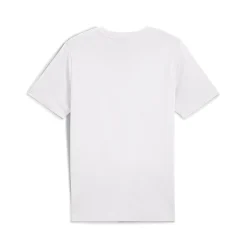 T-shirt bianca da Uomo con logo frontale in contrasto Puma