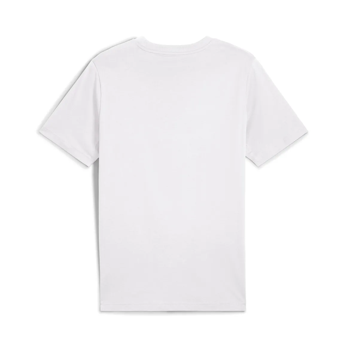 T-shirt bianca da Uomo con logo frontale in contrasto Puma