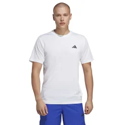 T-shirt bianca da uomo con logo nero adidas Essentials Training