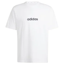 T-shirt bianca da Uomo in cotone con logo adidas