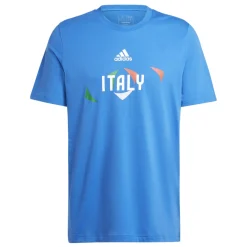 T-shirt blu da uomo adidas UEFA Euro 2024 Italy
