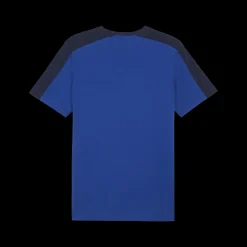 T-shirt blu da uomo con logo sul petto Puma Essentials Block x Tape