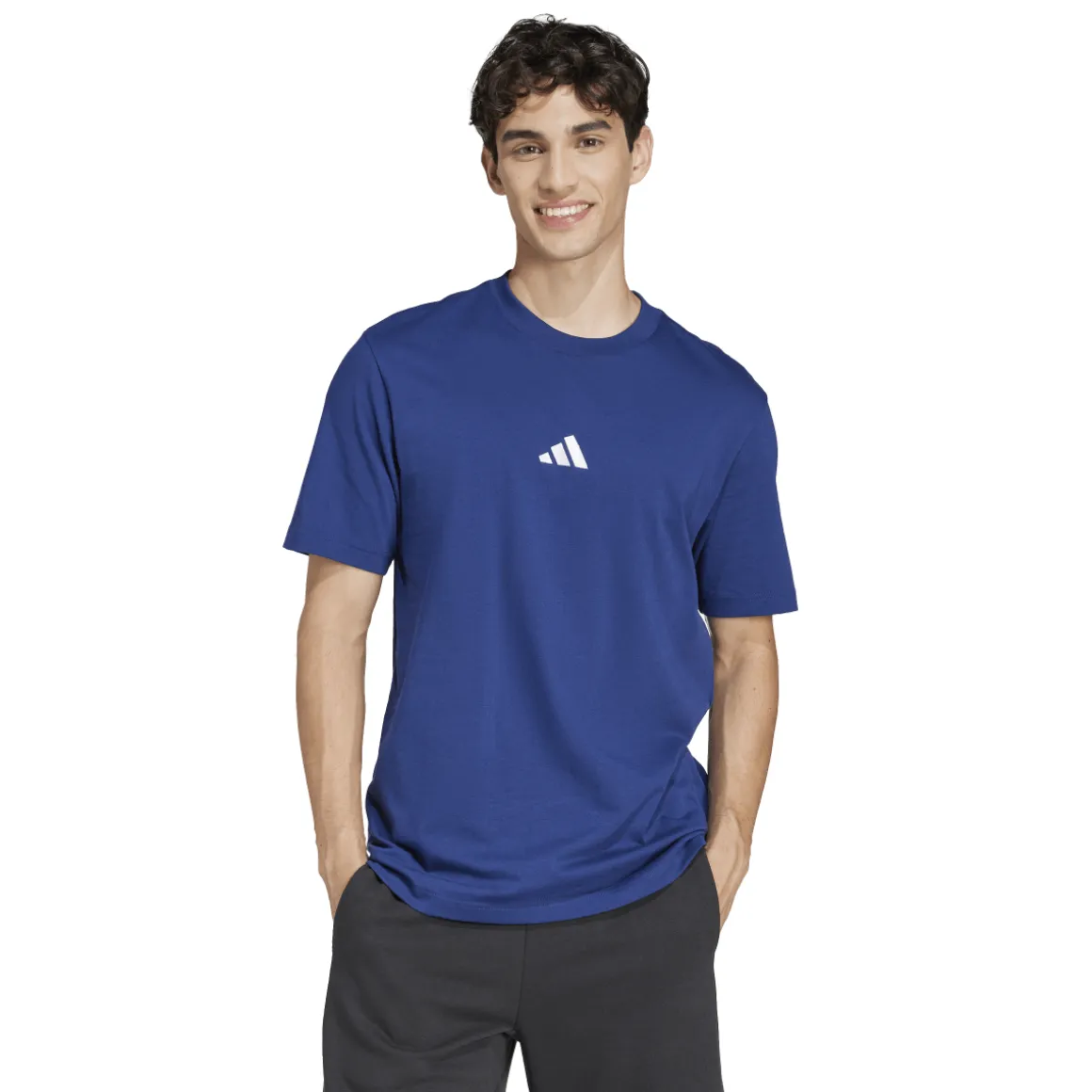 T-shirt blu da Uomo con logo adidas M SL SJ T