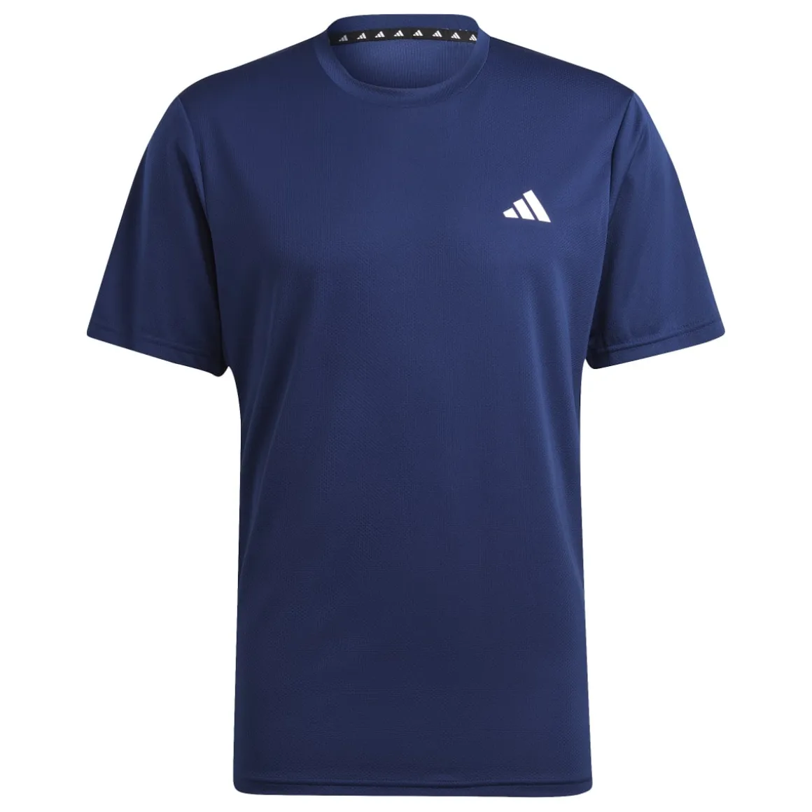 T-shirt blu da uomo con logo bianco adidas Essentials Training