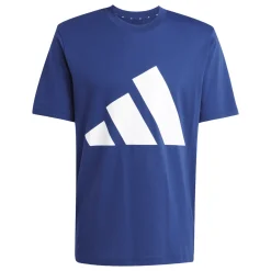 T-Shirt blu da Uomo con logo frontale stampato adidas