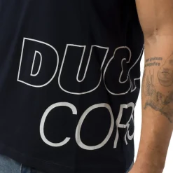 T-shirt blu da Uomo con mega stampa Ducati Corse