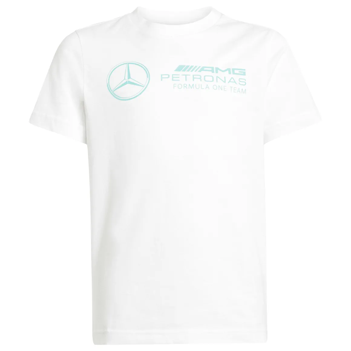 T-shirt da Bambino bianca con logo adidas x Mercedes-AMG Petronas F1 Team