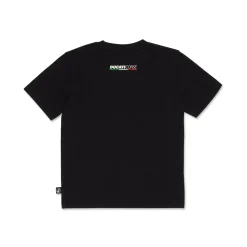 T-shirt da bambino nera con logo Ducati Corse