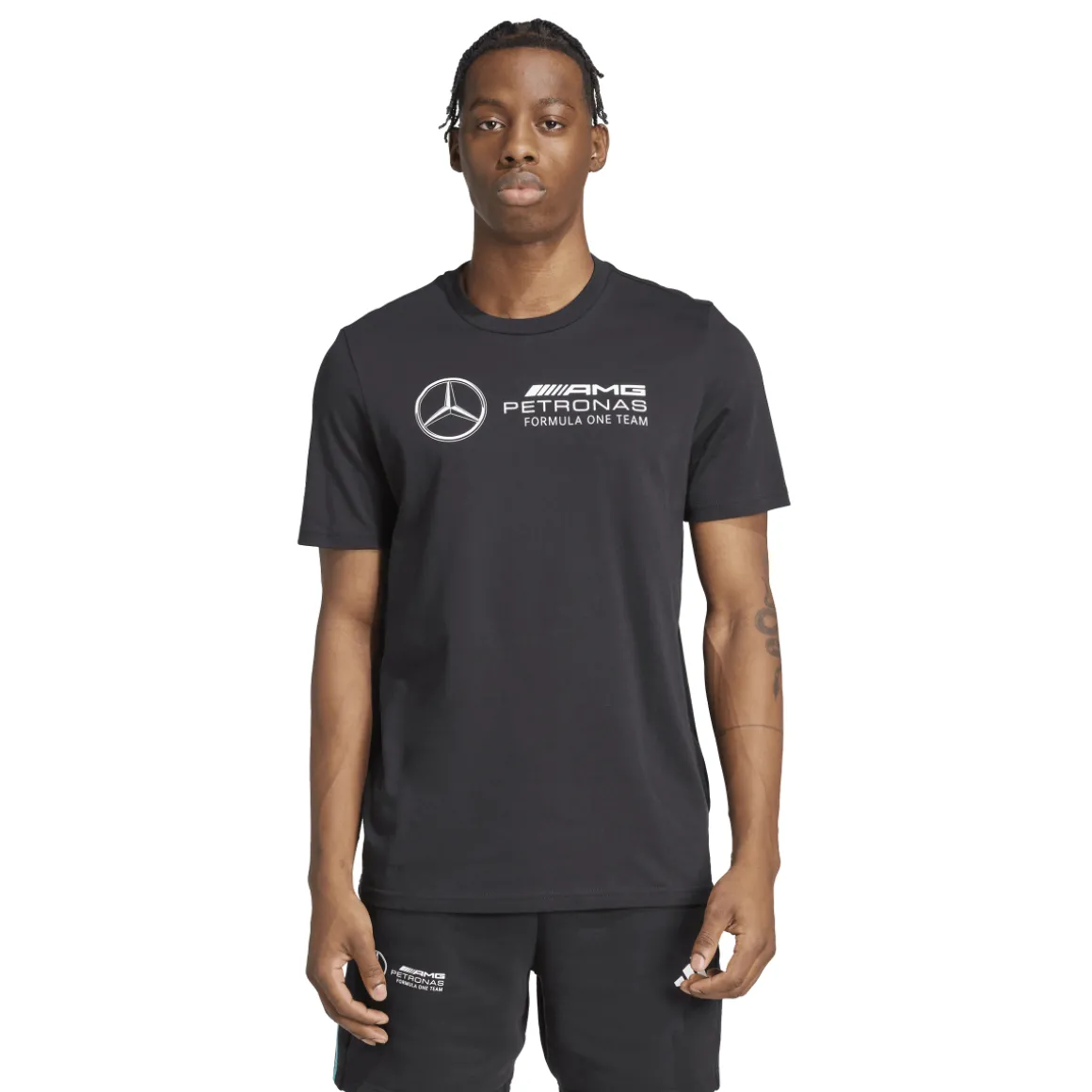 T-shirt da Uomo nera con logo adidas x Mercedes-AMG Petronas F1 Team