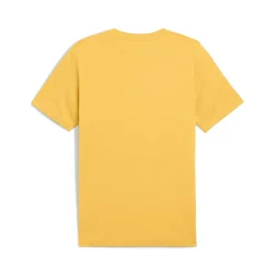 T-shirt gialla da Uomo con logo frontale in contrasto Puma