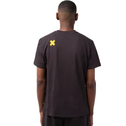 T-shirt girocollo nera da uomo con stampa frontale Ducati Scrambler