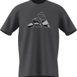 T-shirt grigia da Uomo con logo adidas