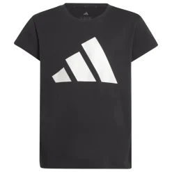 T-shirt nera da Bambina JG GLAM a maniche corte con logo adidas