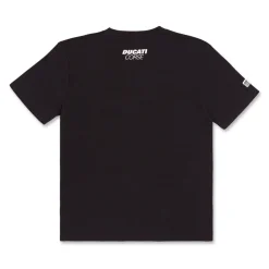 T-shirt nera da bambino con stampa e logo Ducati Corse