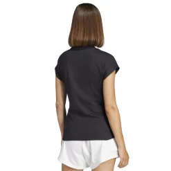 T-shirt nera da Donna con logo minimale adidas