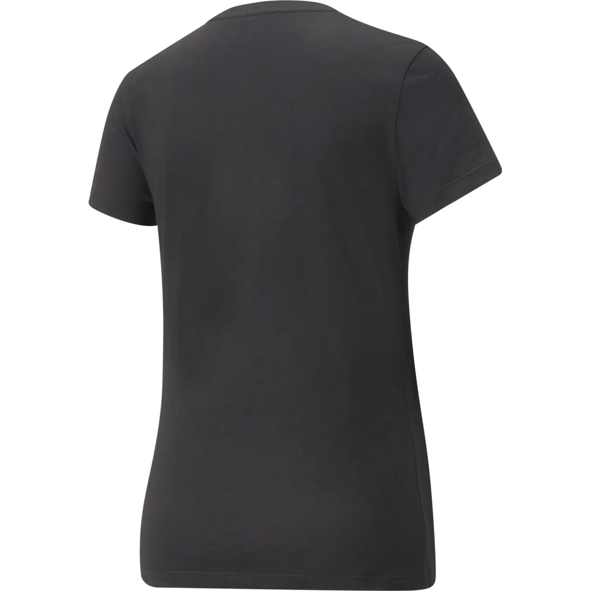 T-shirt nera da donna con logo oro Puma Essentials +