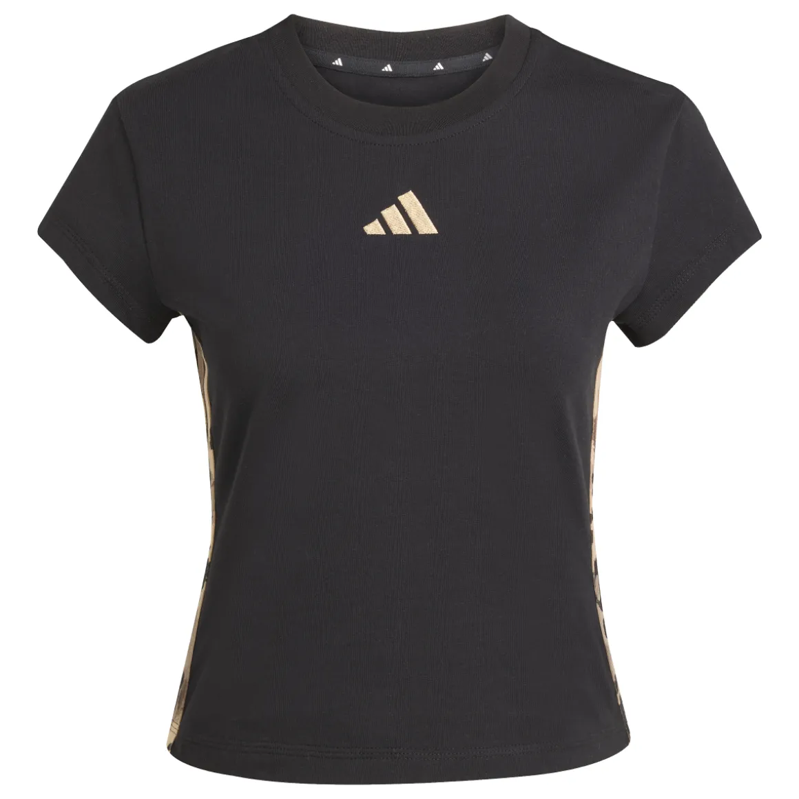 T-shirt nera da Donna con dettagli stampa adidas W AOP TEE