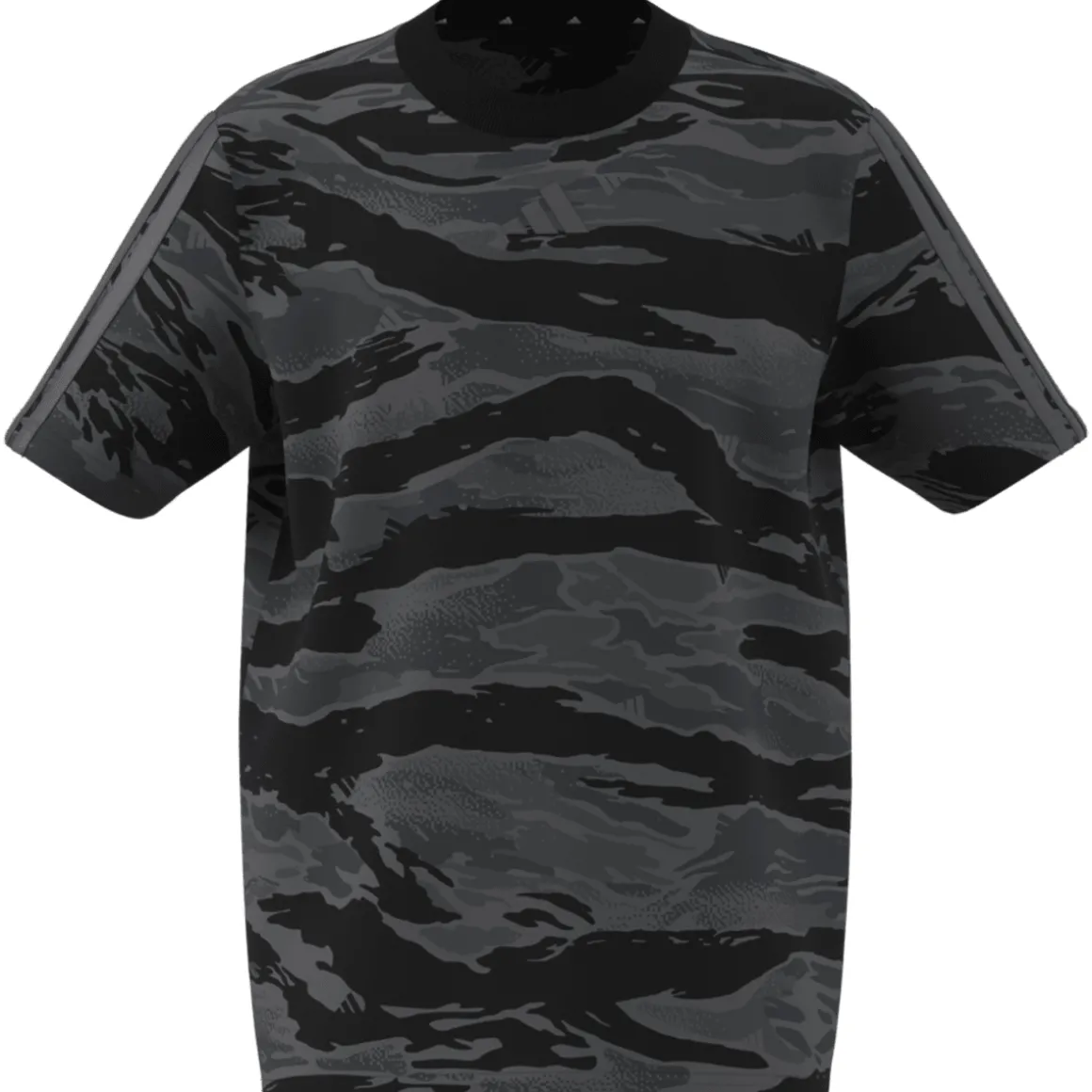 T-shirt nera da Ragazzo con stampa mimetica adidas