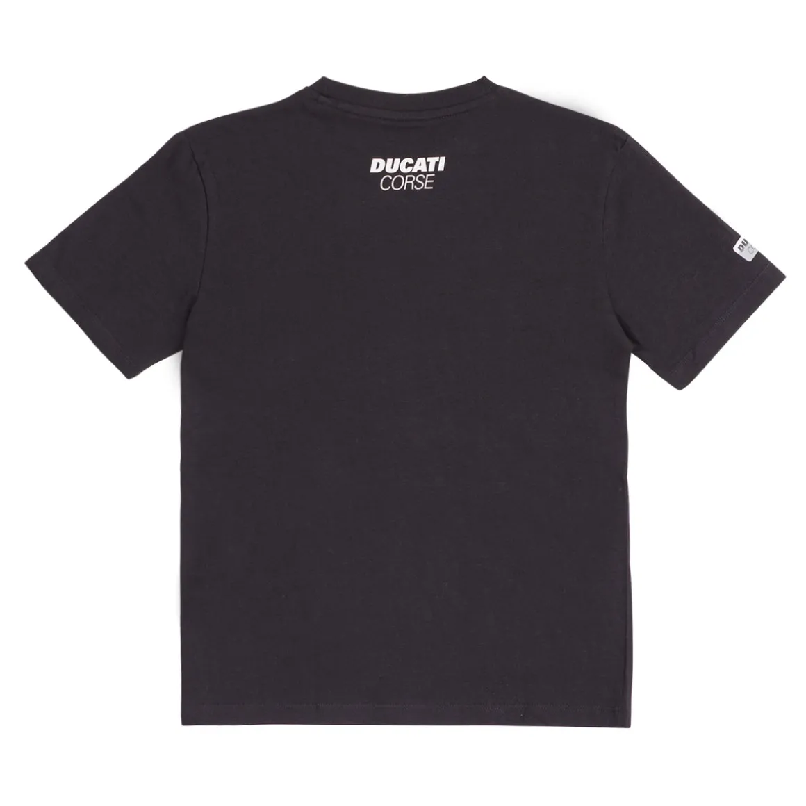 T-shirt nera da Ragazzo con stampa frontale Ducati Corse